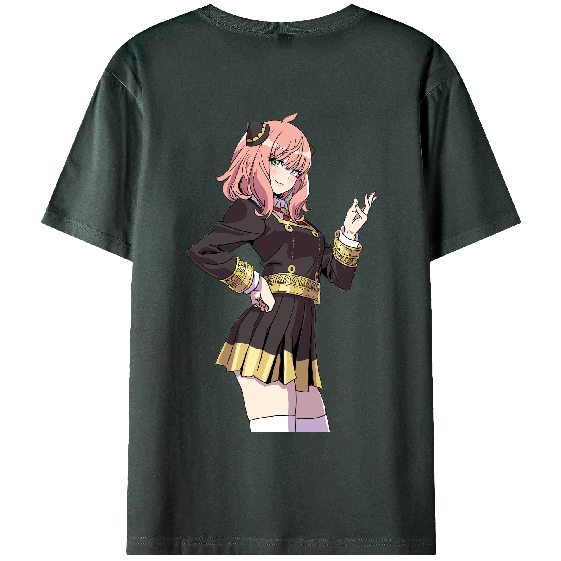 （画像用） SPY×FAMILY间谍家家酒 綿100％ メンズ半袖Tシャツ（バックプリント） 通気性